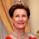 Queen Sonja during the gala banquet at Brdo Castle. (Photo: Lise Åserud / Scanpix)